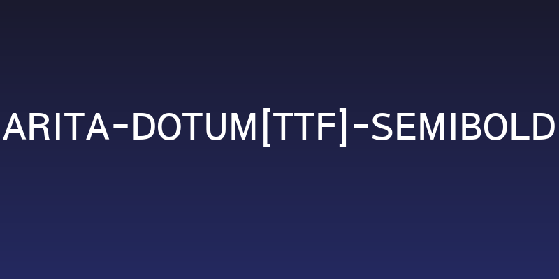 Arita-dotum[TTF]-SemiBold Social Header