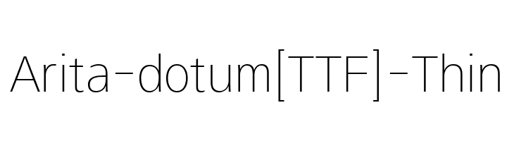 Arita-dotum[TTF]-Thin  font caratteri gratis