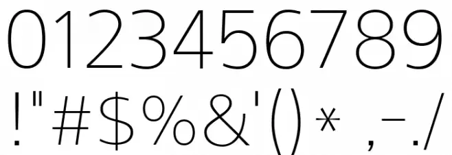 Arita-dotum[TTF]-Thin Font OTHER CHARS