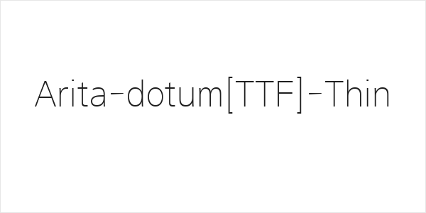 Arita-dotum[TTF]-Thin Logo