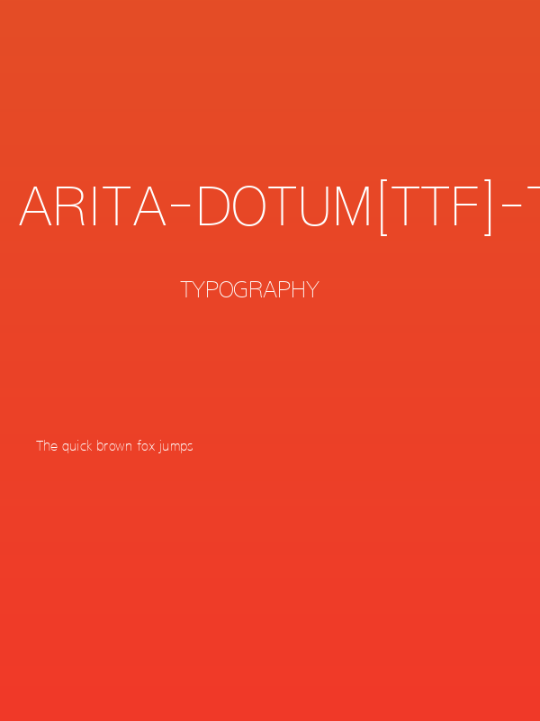 Arita-dotum[TTF]-Thin Poster