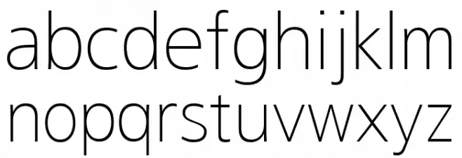 Arita-dotum[TTF]-Thin Font LOWERCASE