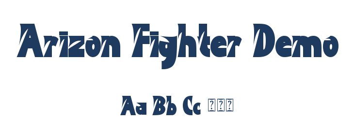 Arizon Fighter Demo Font Preview