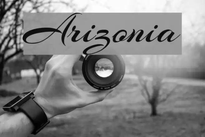Arizonia Font examples