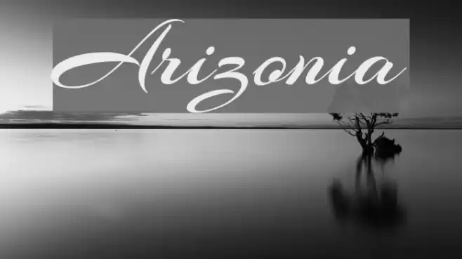 Arizonia Font examples