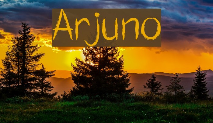 Arjuno Font examples