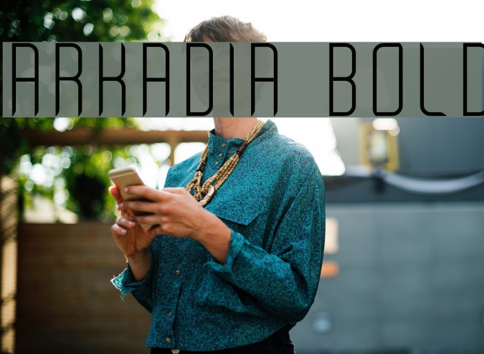 Arkadia bold Font examples