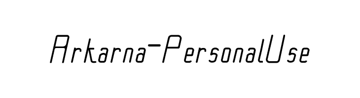 Arkarna - Personal Use  les polices de caractères gratuit tlcharger