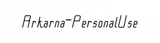 Arkarna - Personal Use  baixar fontes gratis