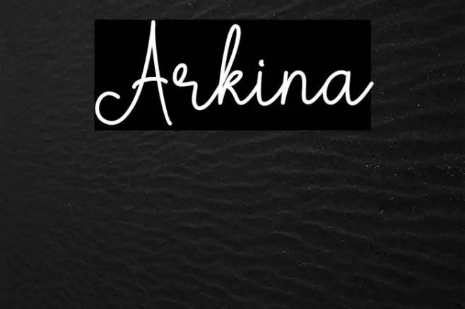 Arkina Font examples