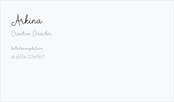 Arkina Business Card