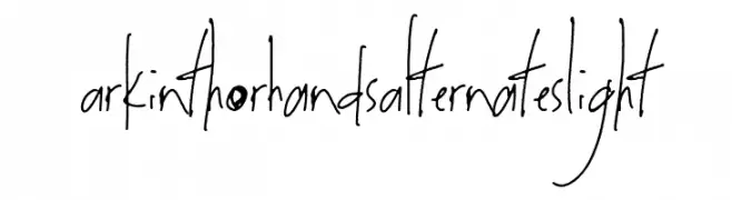 Arkinthor Hands Alternates Light  font caratteri gratis