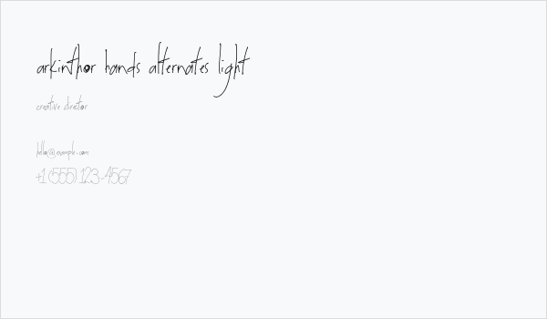 Arkinthor Hands Alternates Light Business Card