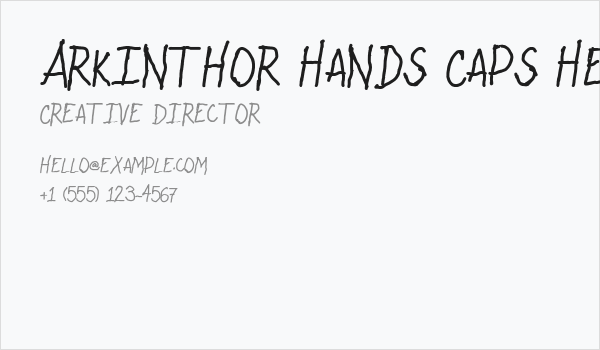Arkinthor Hands Caps Heavy Business Card