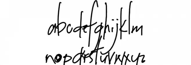 Arkinthor Hands Schriftart Kleinbuchstaben