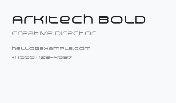 Arkitech Bold Business Card