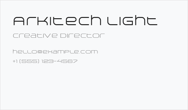 Arkitech Light Business Card