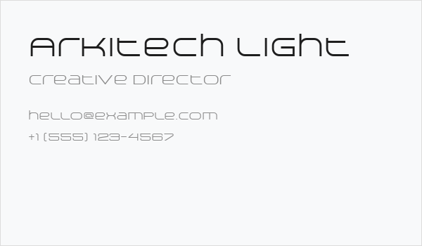 Arkitech Light Business Card