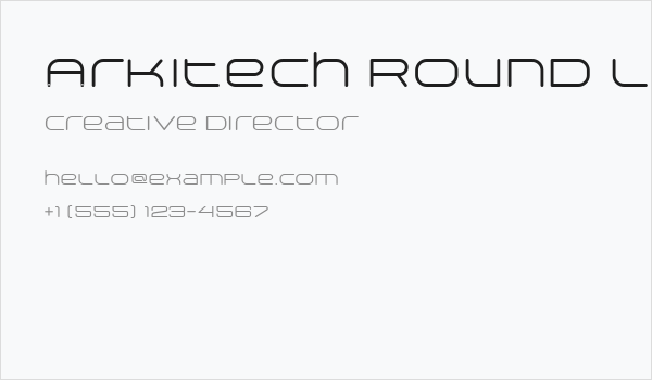 Arkitech Round Light Business Card