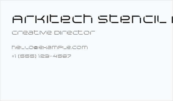 Arkitech Stencil Medium Business Card
