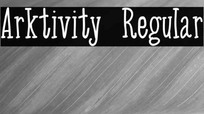 Arktivity Regular Font examples