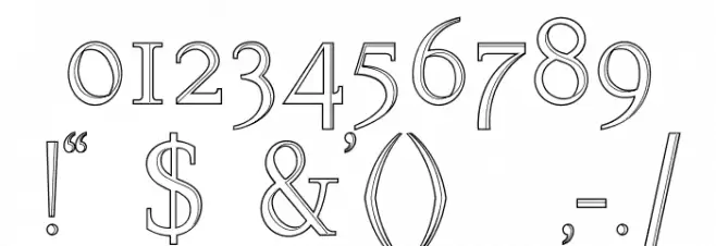 Arkwright Font Alte caractere