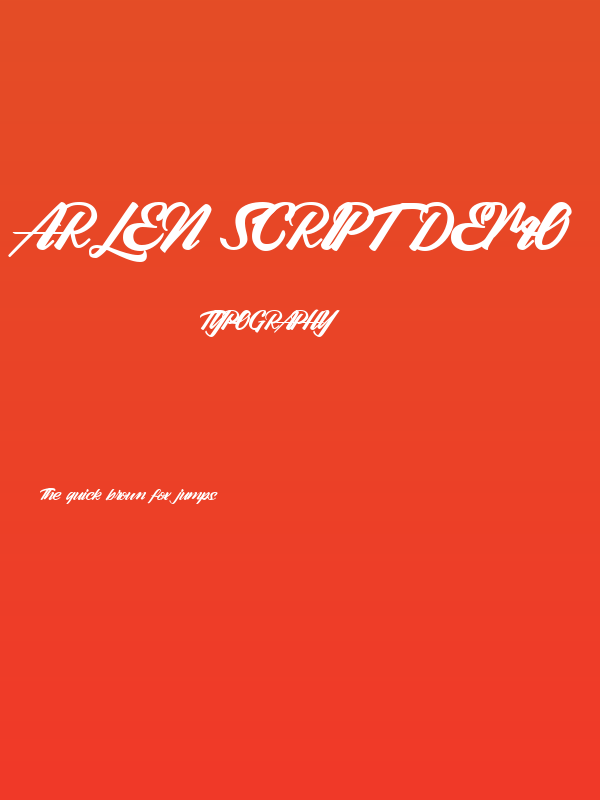 Arlen Script DEMO Poster