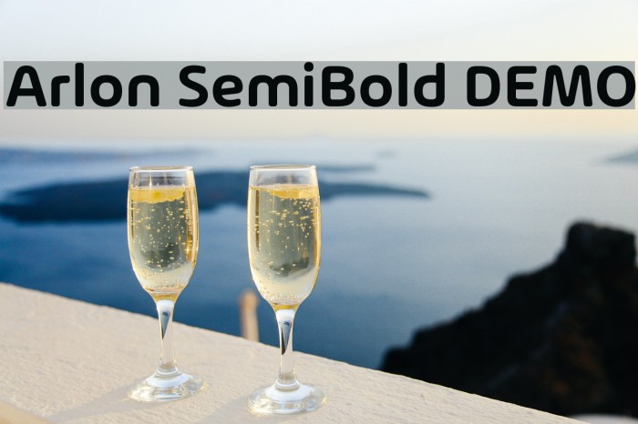 Arlon SemiBold DEMO Font examples