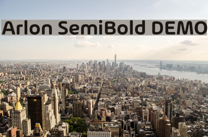 Arlon SemiBold DEMO Font examples