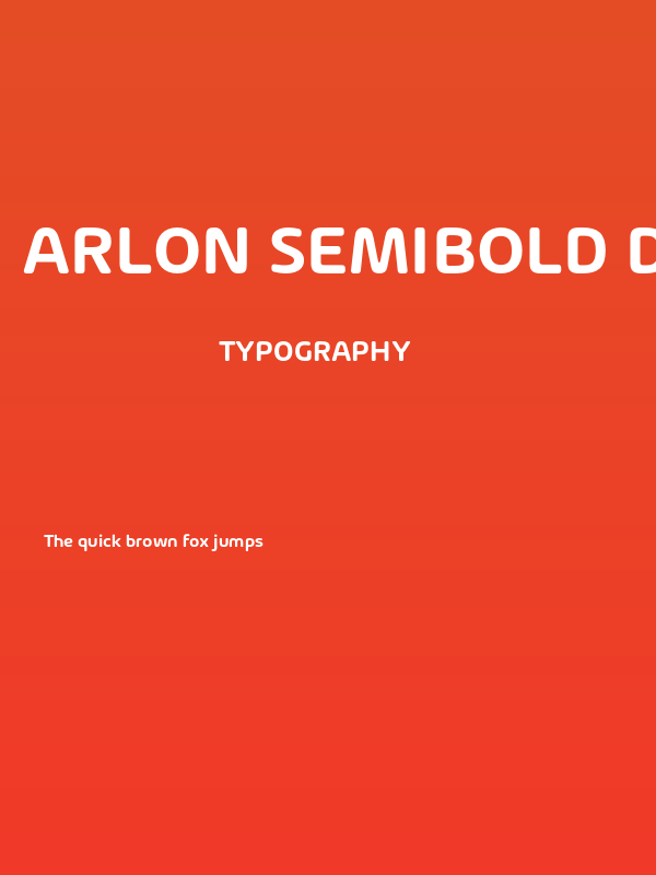 Arlon SemiBold DEMO Poster