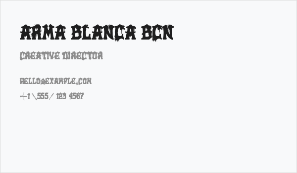Arma Blanca BCN Business Card