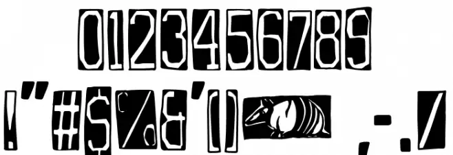 Armadillo College Font OTHER CHARS