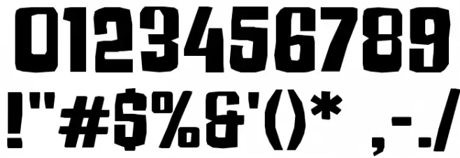 Armageda Wide Font OTHER CHARS