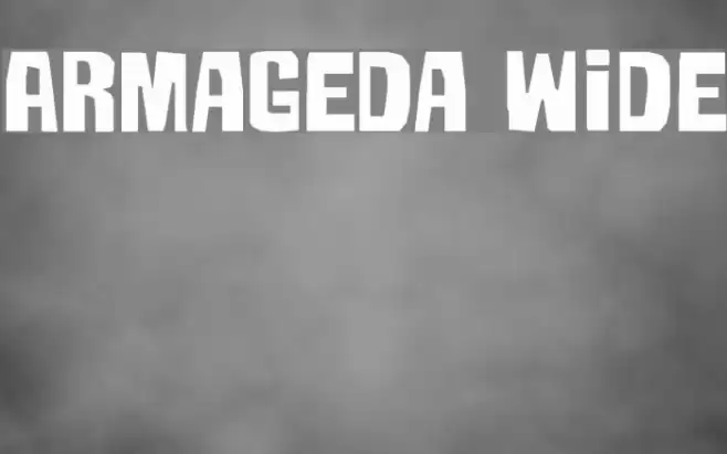 Armageda Wide Font examples