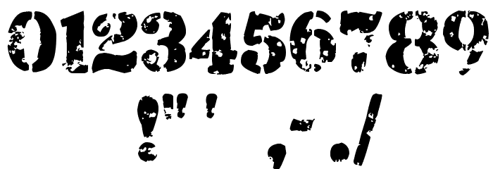 Armalite Rifle Font OTHER CHARS
