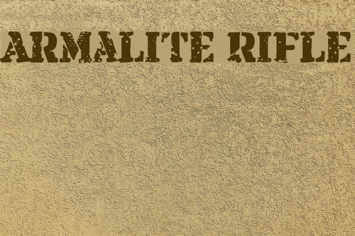 Armalite Rifle Font examples