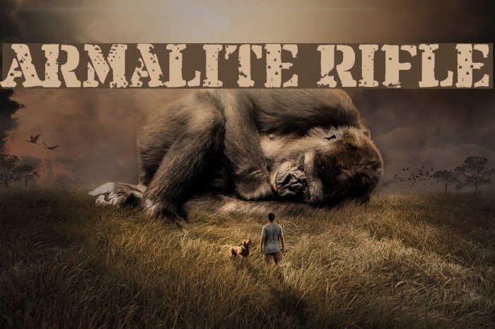 Armalite Rifle Font examples