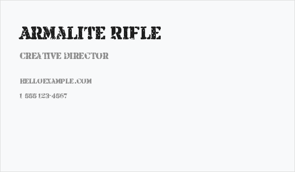 Armalite Rifle Business Card