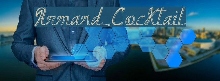 Armand_Cocktail Font examples