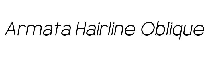 Armata Hairline Oblique Font