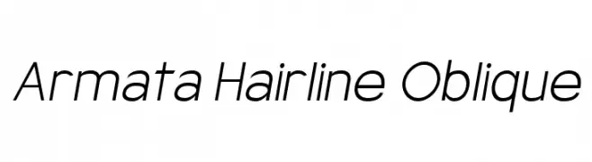 Armata Hairline Oblique  les polices de caractères gratuit tlcharger