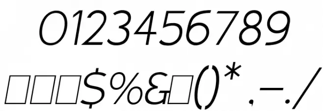 Armata Hairline Oblique Font Alte caractere