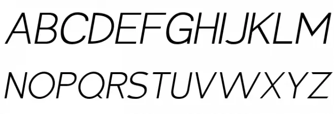 Armata Hairline Oblique 字体 大写