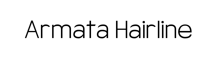 Armata Hairline Font