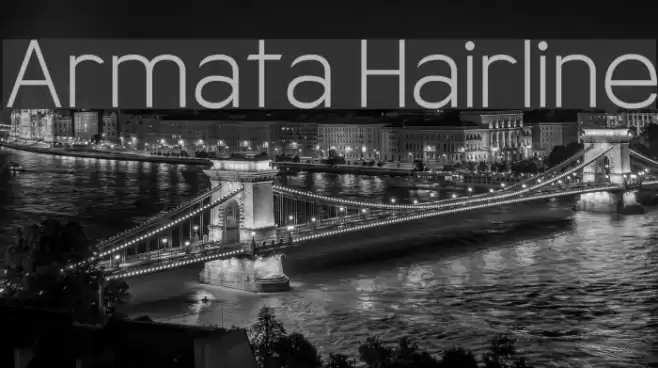 Armata Hairline Font examples