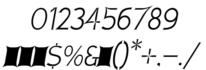 Armata Saber Regular Italic Font OTHER CHARS
