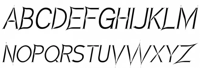Armata Saber Regular Italic 字体 大写