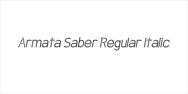 Armata Saber Regular Italic Logo