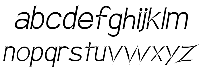 Armata Saber Regular Italic Font LOWERCASE