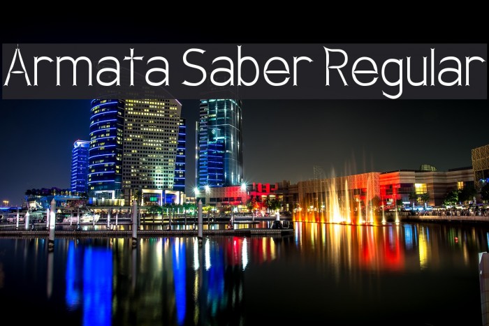 Armata Saber Regular Font examples